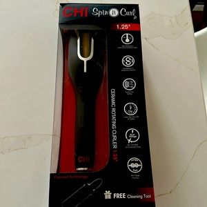 CHI SPIN N CURL CERAMIC ROTATING CURLER 1.25” MATTE BLACK